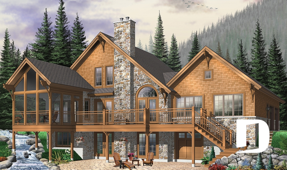 Vue arrière - MODÈLE DE BASE -  - Lodge