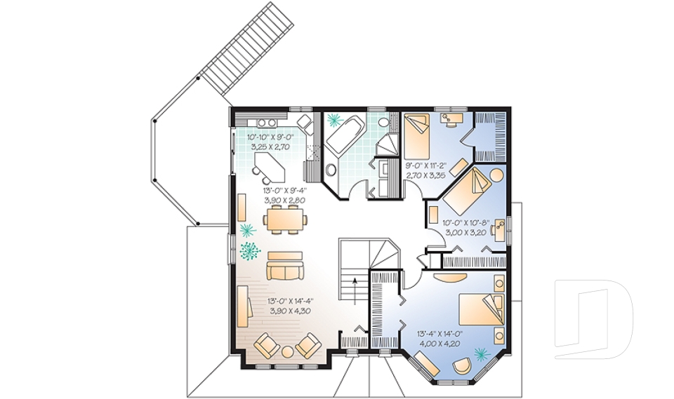 Étage -  - Courcelle