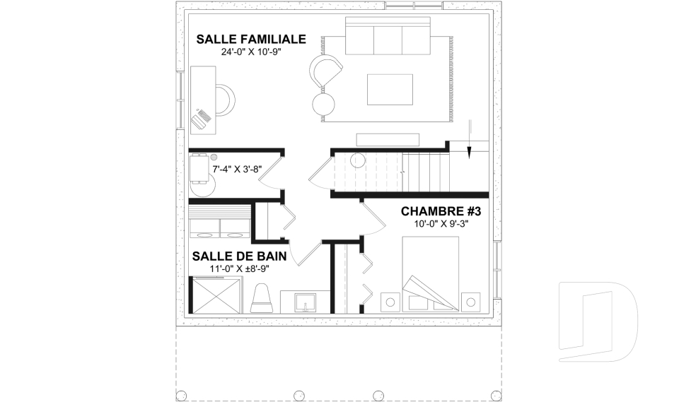 Sous-sol aménagé (Optionel $) -  - Le Relais 3