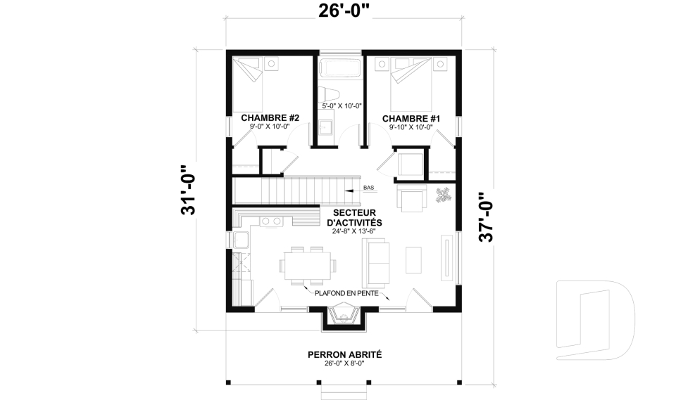 Rez-de-chaussée (Optionel $) -  - Bonzai