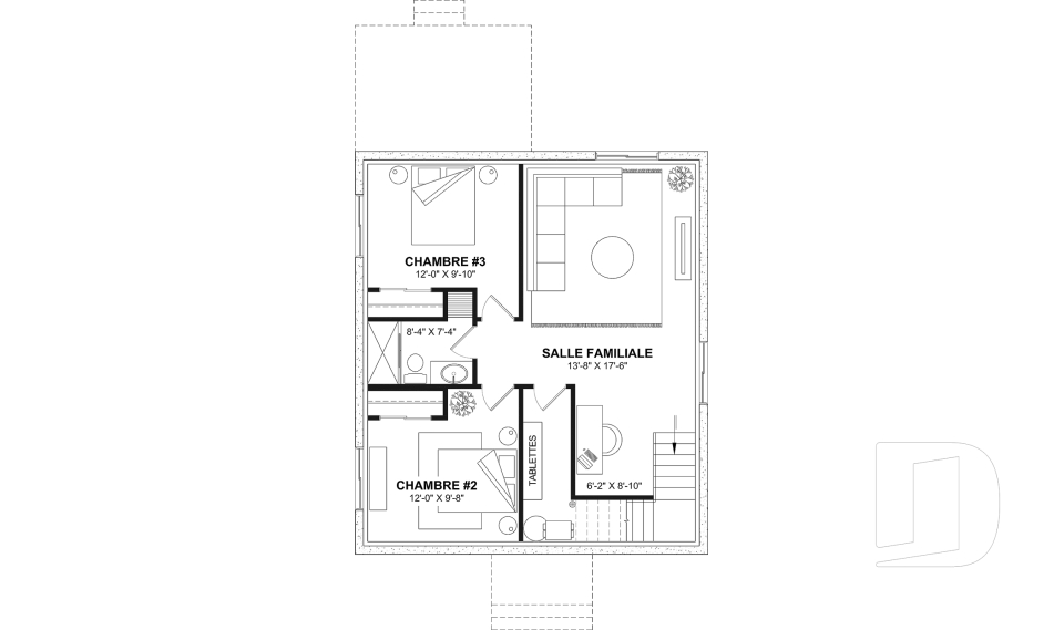 Sous-sol aménagé (Optionel $) -  - Batiscan 2