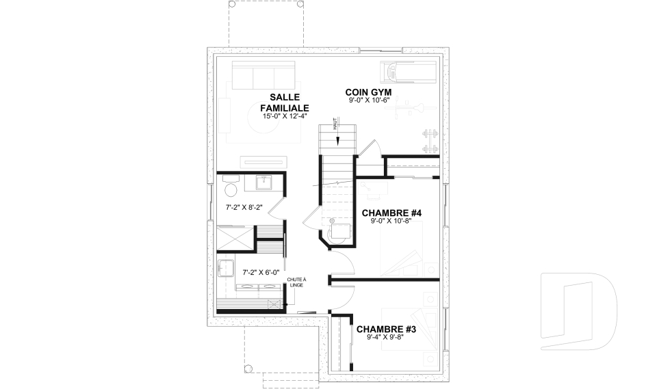 Sous-sol aménagé (Optionel $) -  - Lova