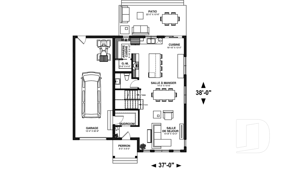 Rez-de-chaussée -  - Augusta 3