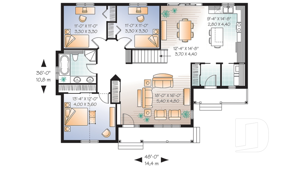 Rez-de-chaussée -  - Pommeraie