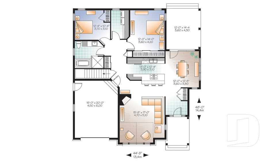 Rez-de-chaussée -  - La Romaine 3