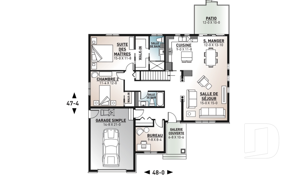 Rez-de-chaussée -  - Woodside