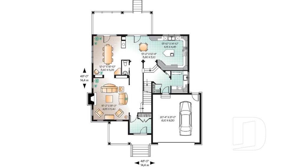 Rez-de-chaussée -  - Cabot