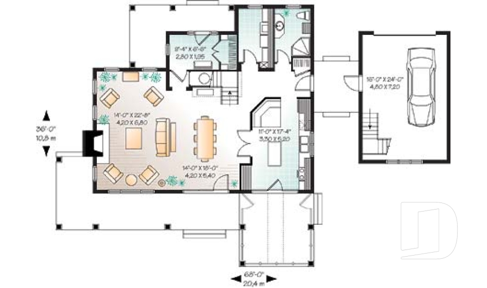 Rez-de-chaussée -  - Pedestrian