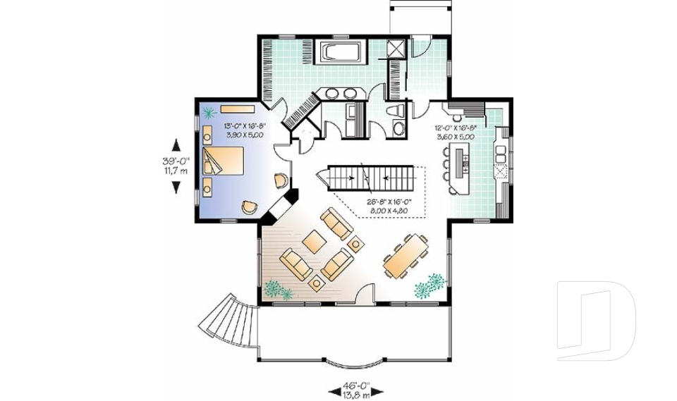 Rez-de-chaussée -  - Longchamps 7