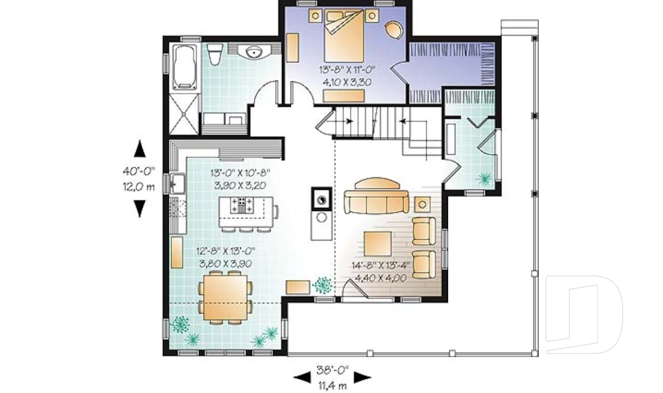 Rez-de-chaussée -  - Chèvrefeuille 