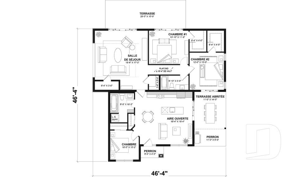 Rez-de-chaussée option 1 -  - Nomad